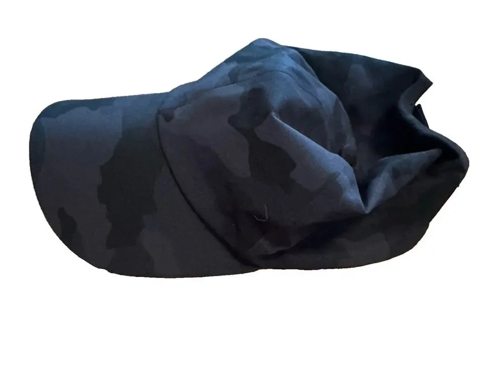 Lululemon Fast and Free Mens Run Hat Variegated Mesh Camo Black, Gray- Brand New